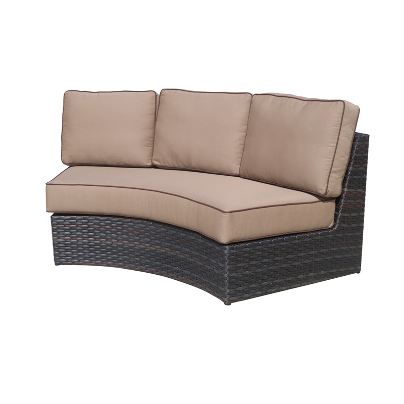 Sofa góc 60 độ với lò sưởi tròn