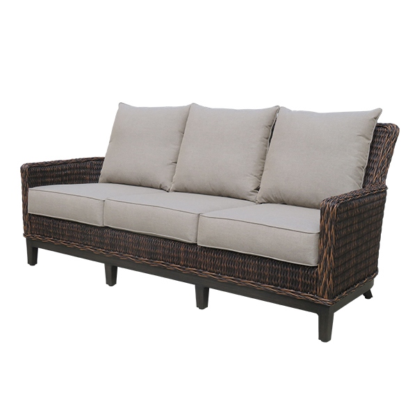 Rattan-gepolstertes Sofa