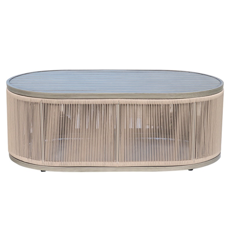 Mobili da giardino in rattan con cuscino del sedile blu