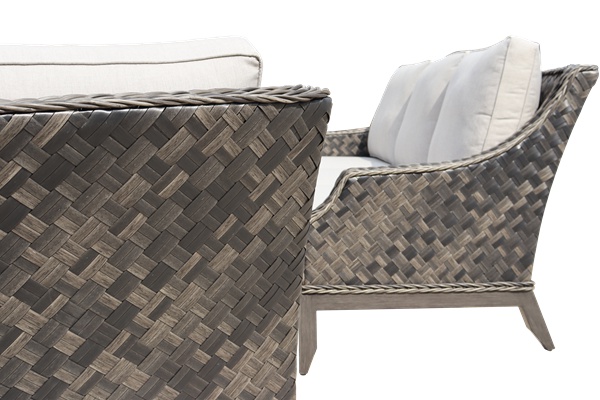 Grey Rattan Garden Furniture Set