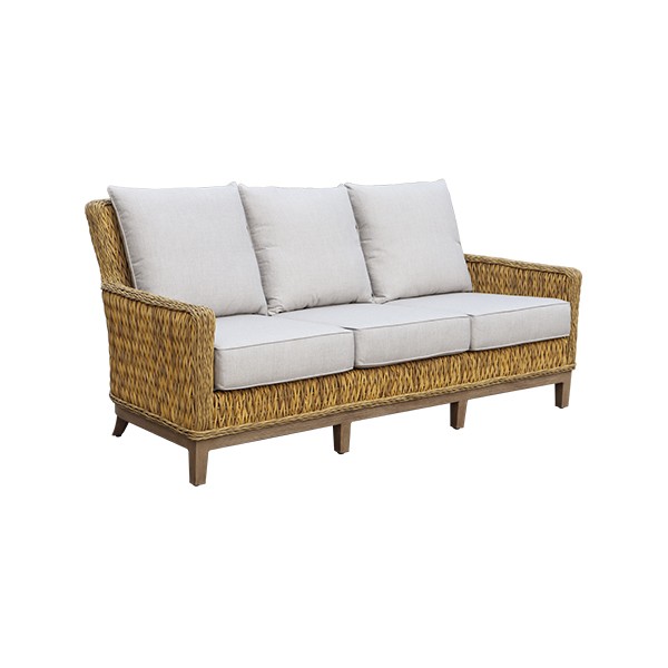 Rattan Upholstered Sofa