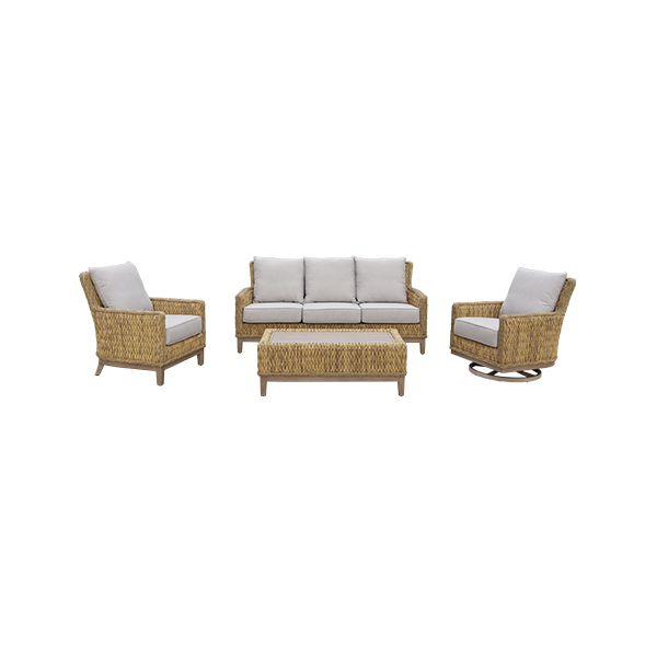 Rattan Upholstered Sofa