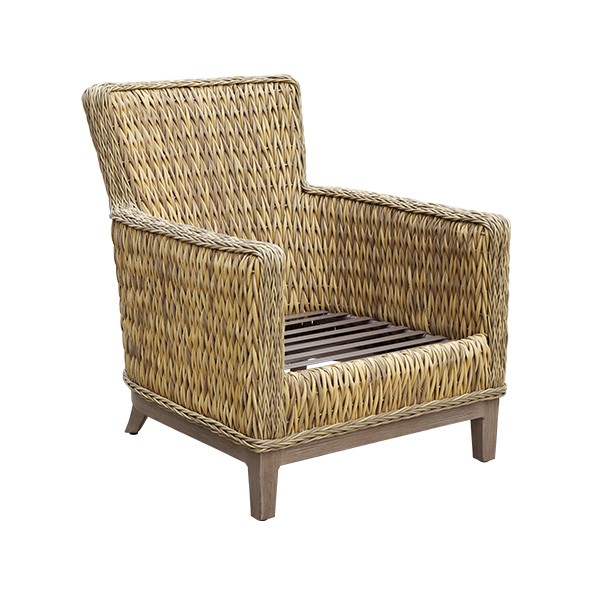 Rattan Upholstered Sofa