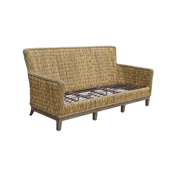 Rattan Upholstered Sofa