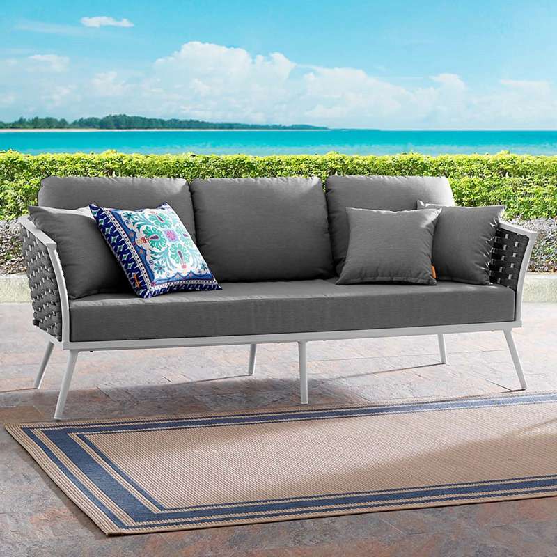 New Design Woven Wood Aluminum sofa Set